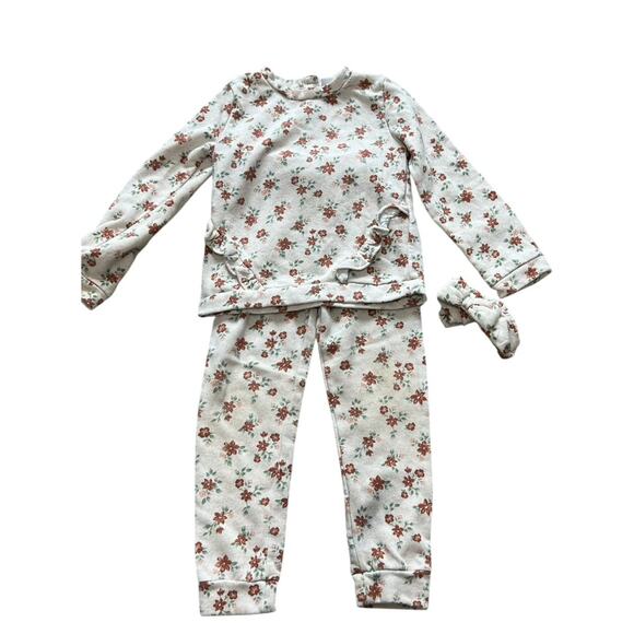 Nicole Miller 3pc Outfit Set Fall Autumn Floral Boho Cottagecore Girls 6X - Picture 1 of 5